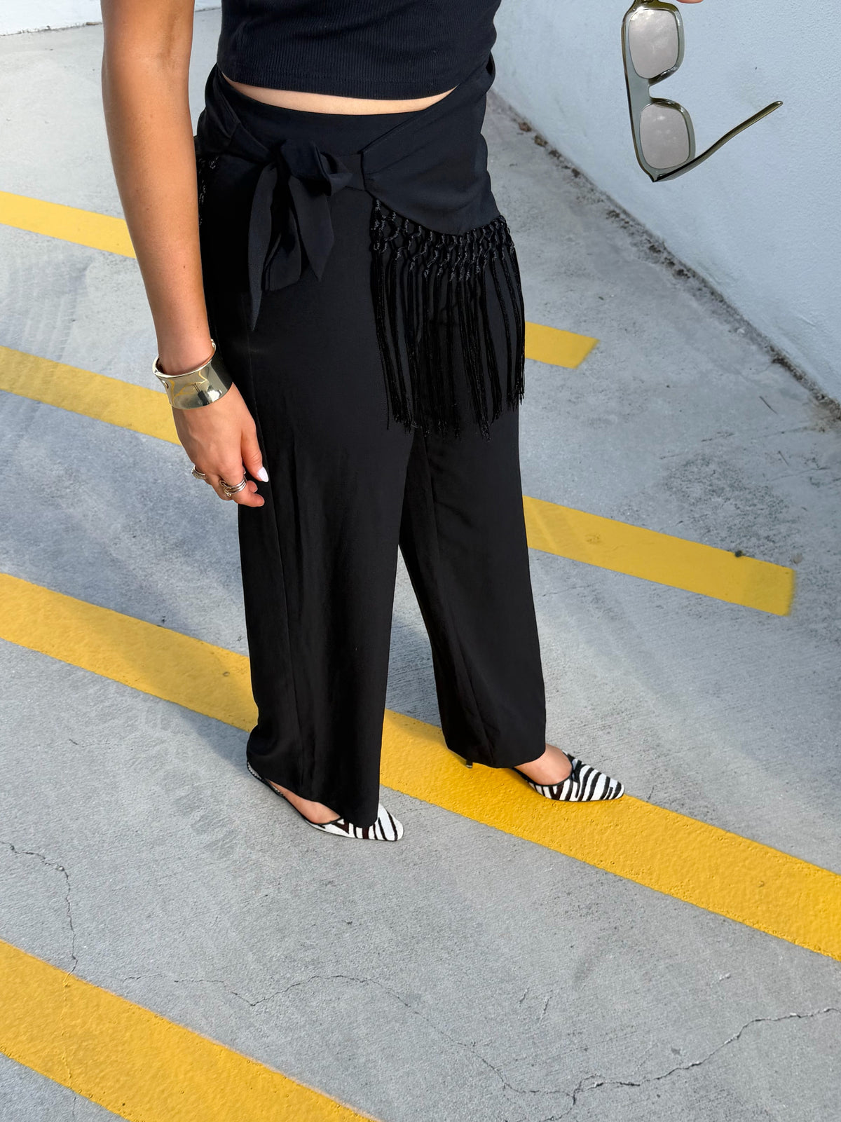 Celeste Fringe Scarf Trousers