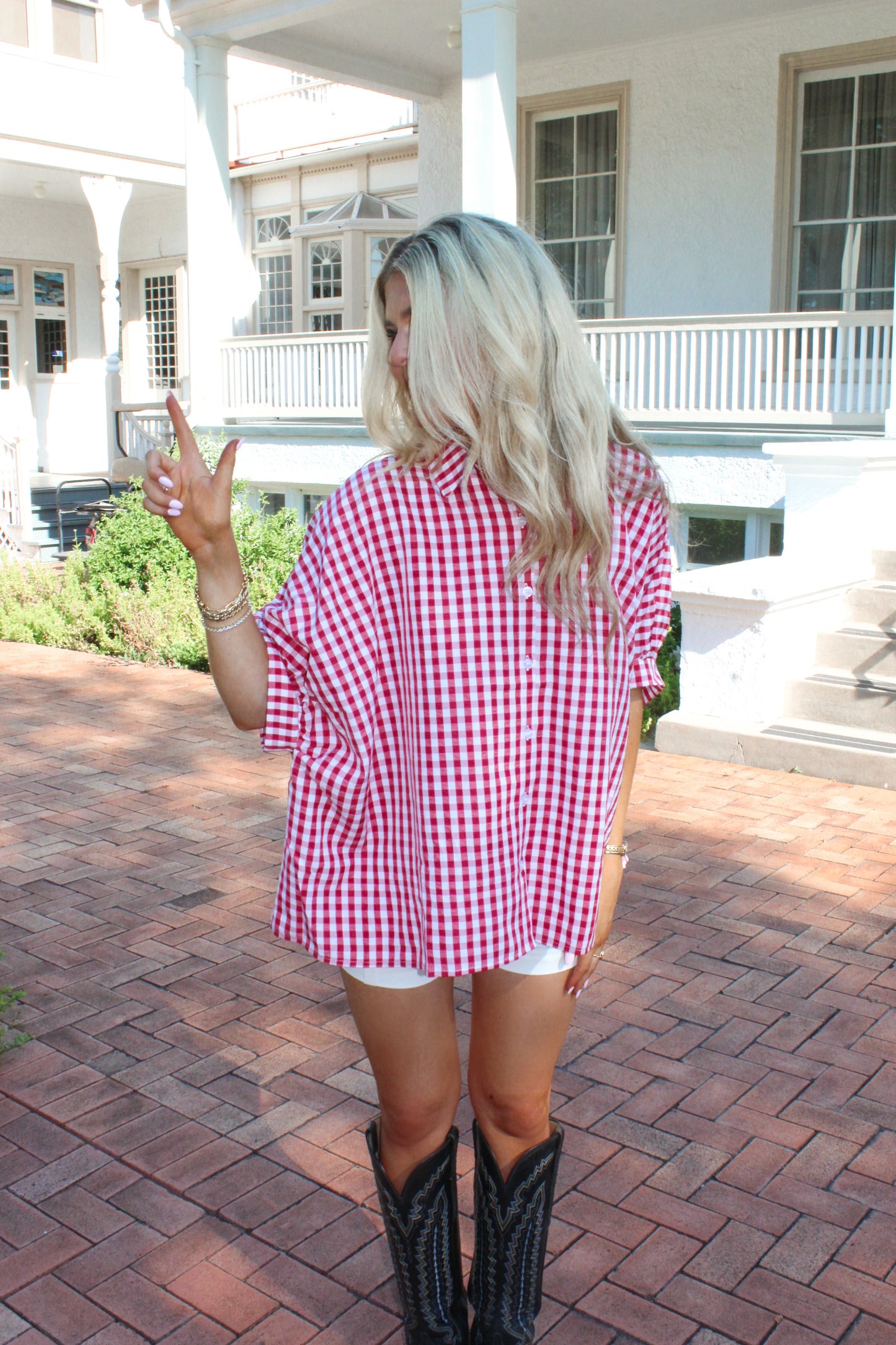The Gameday Gingham Top