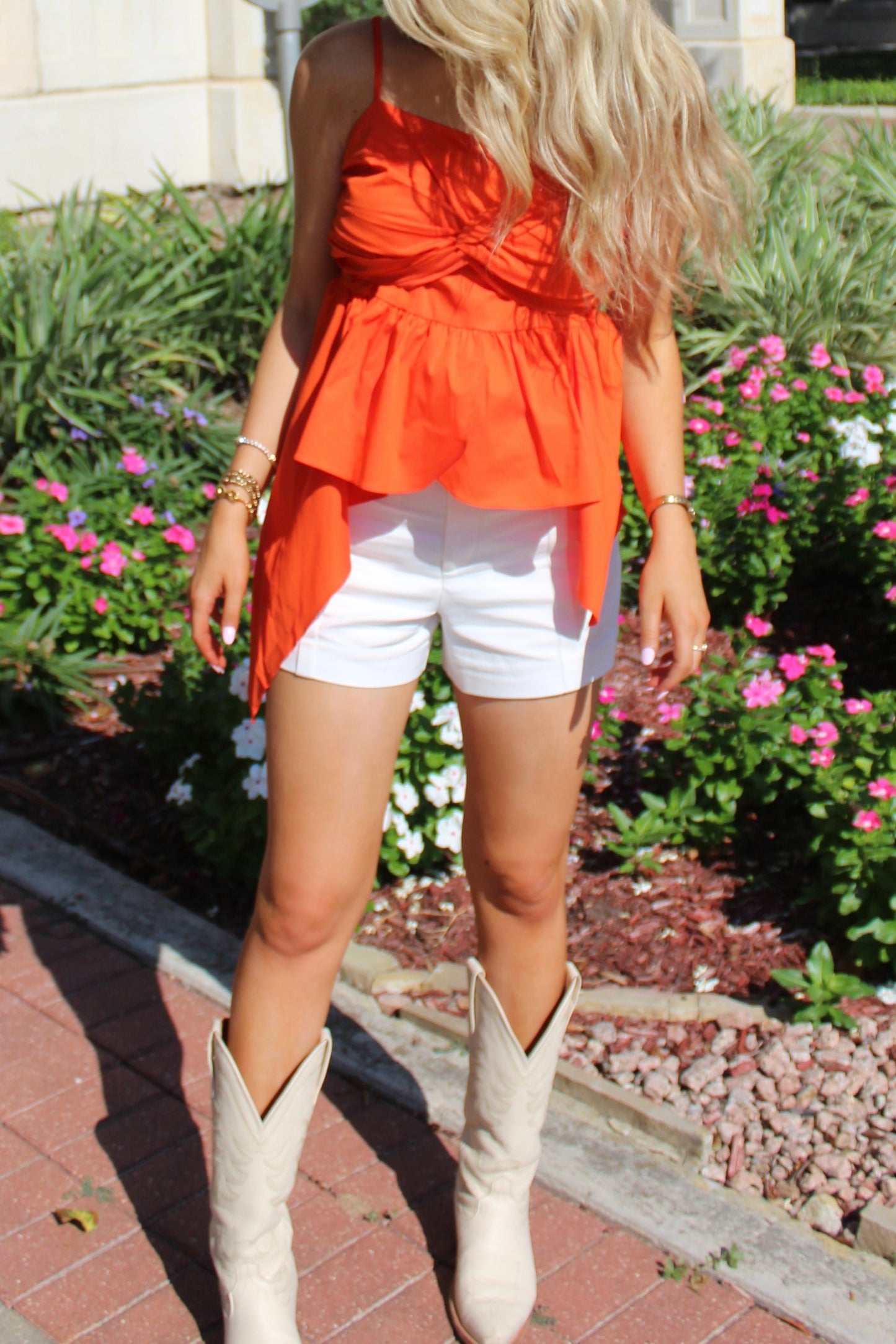 White Tailored Shorts