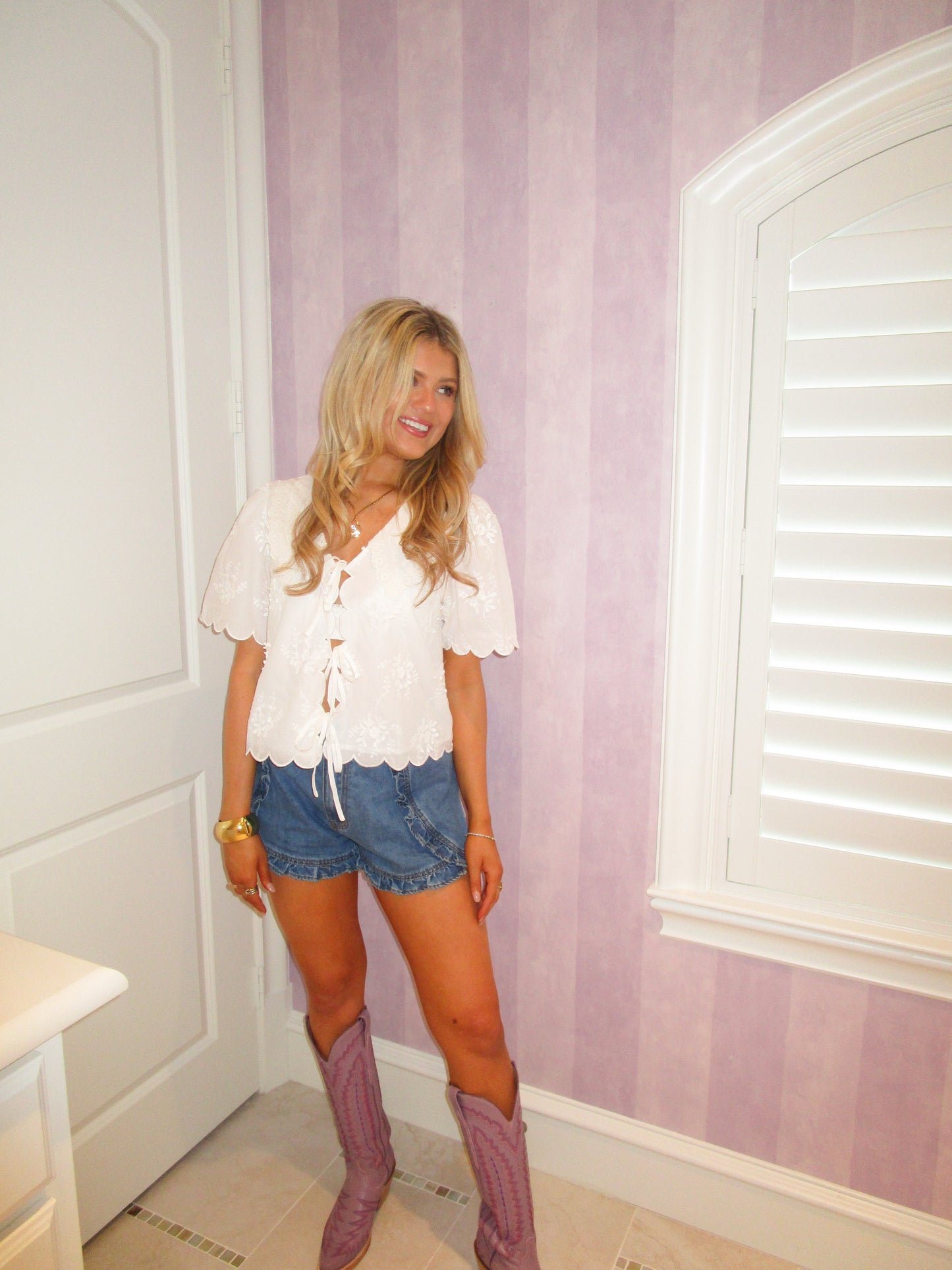 Blair Eyelet Top