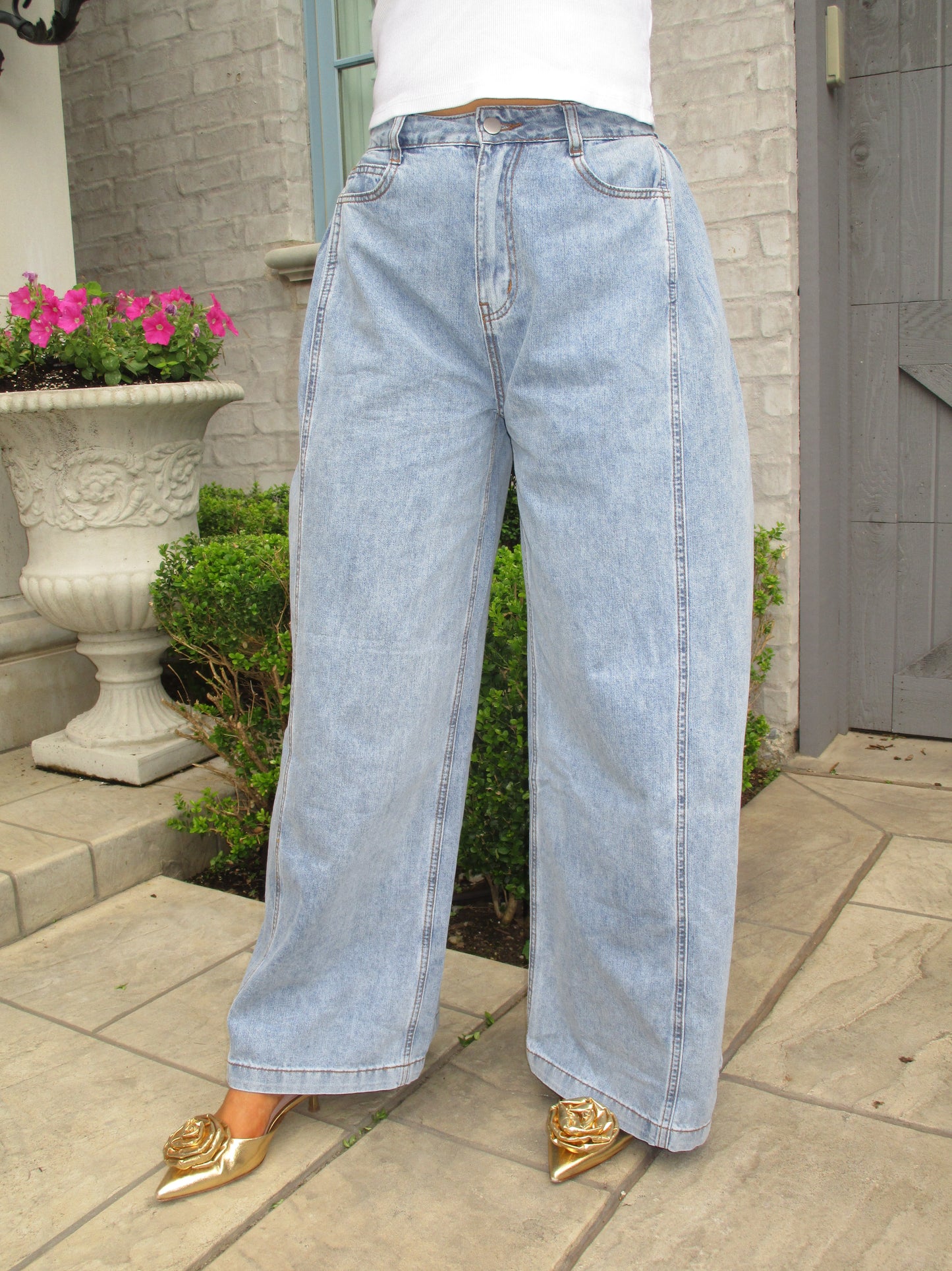 Statement Wide Leg Jeans