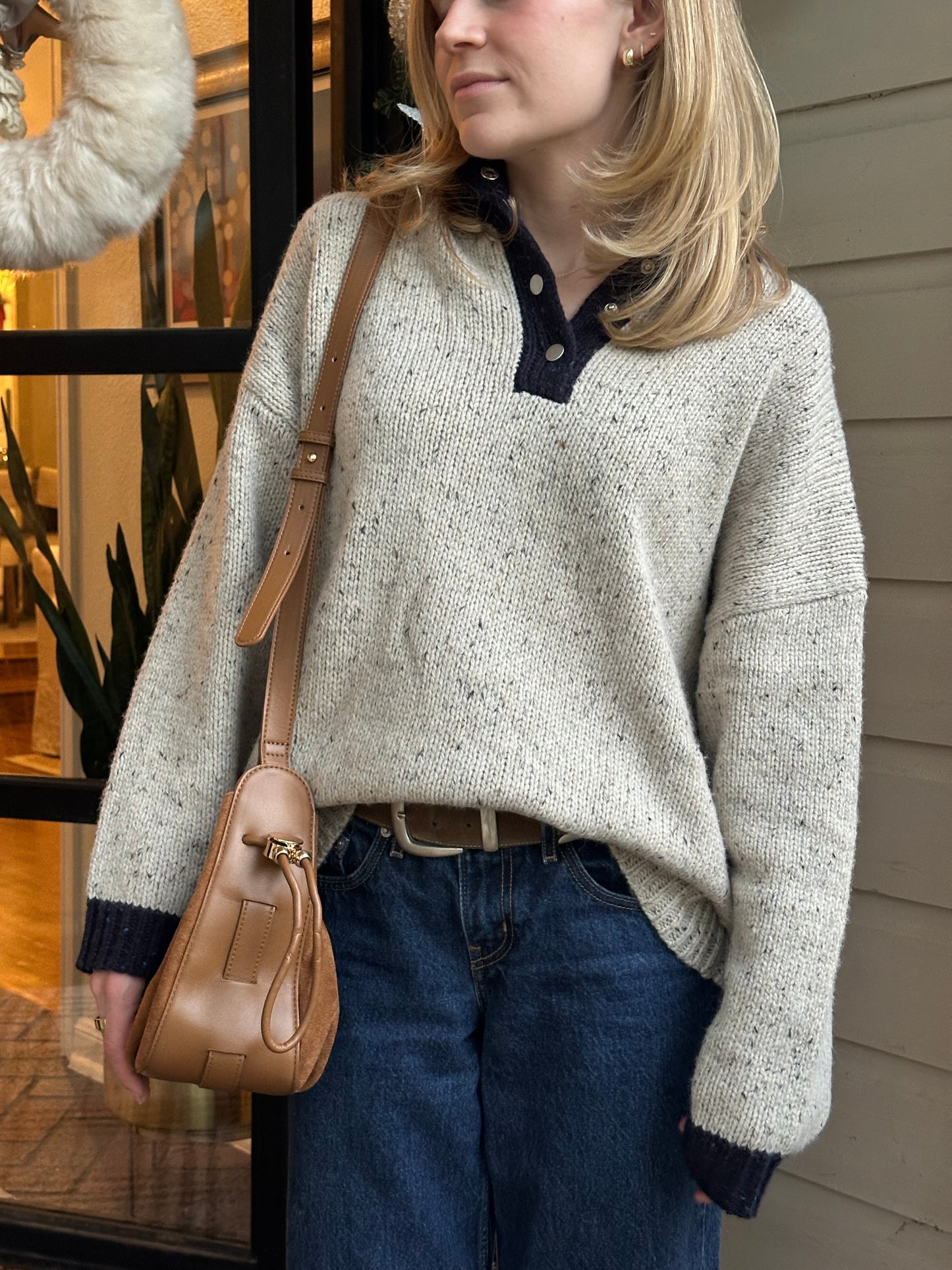 Dakota Suede Purse - Tan