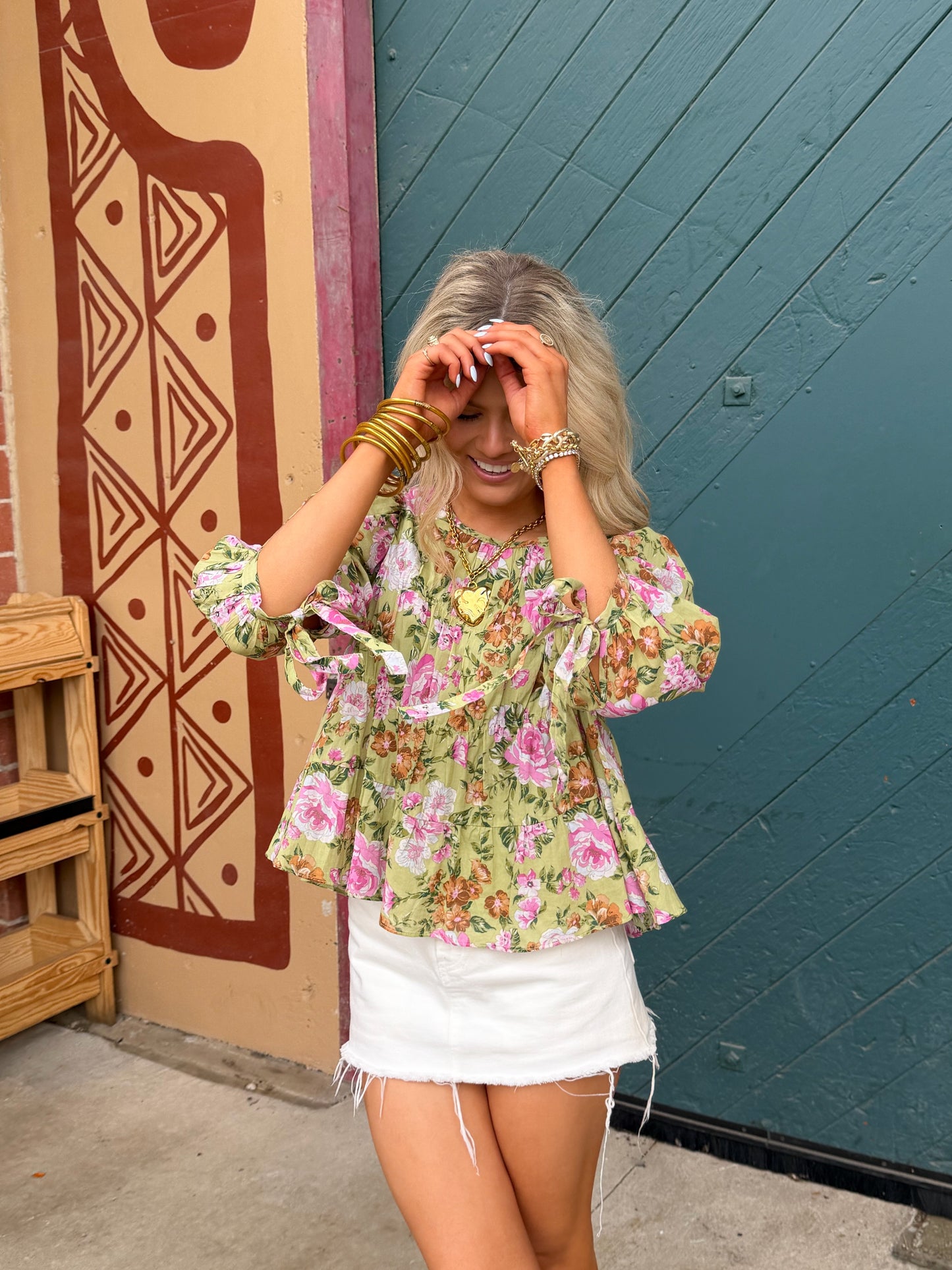 Lila Floral Top
