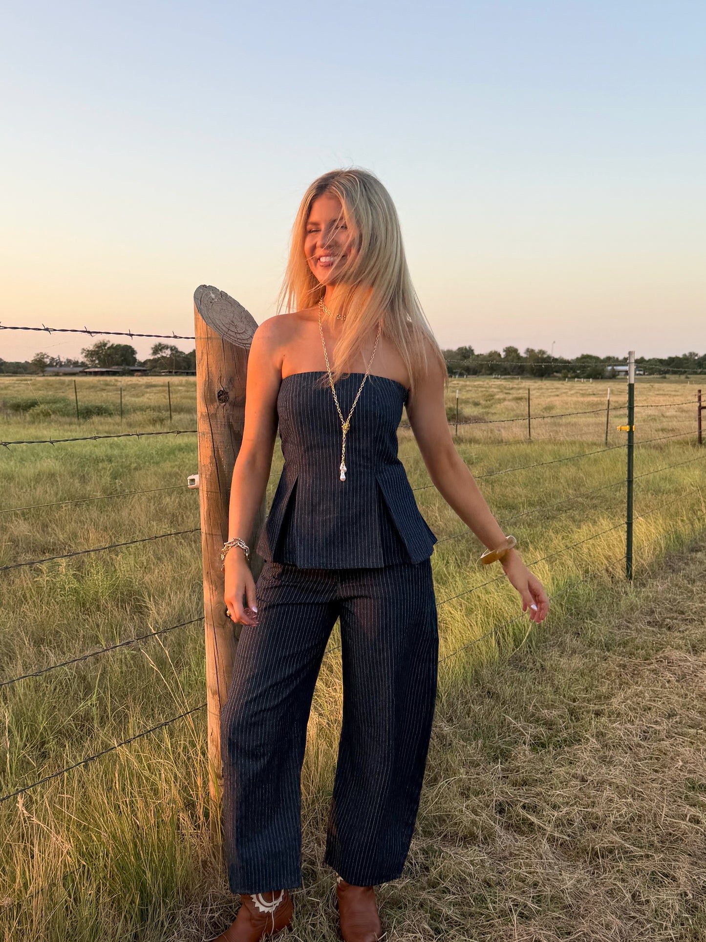 Madison Pinstripe Set