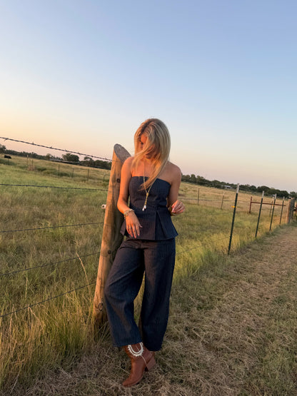 Madison Pinstripe Set