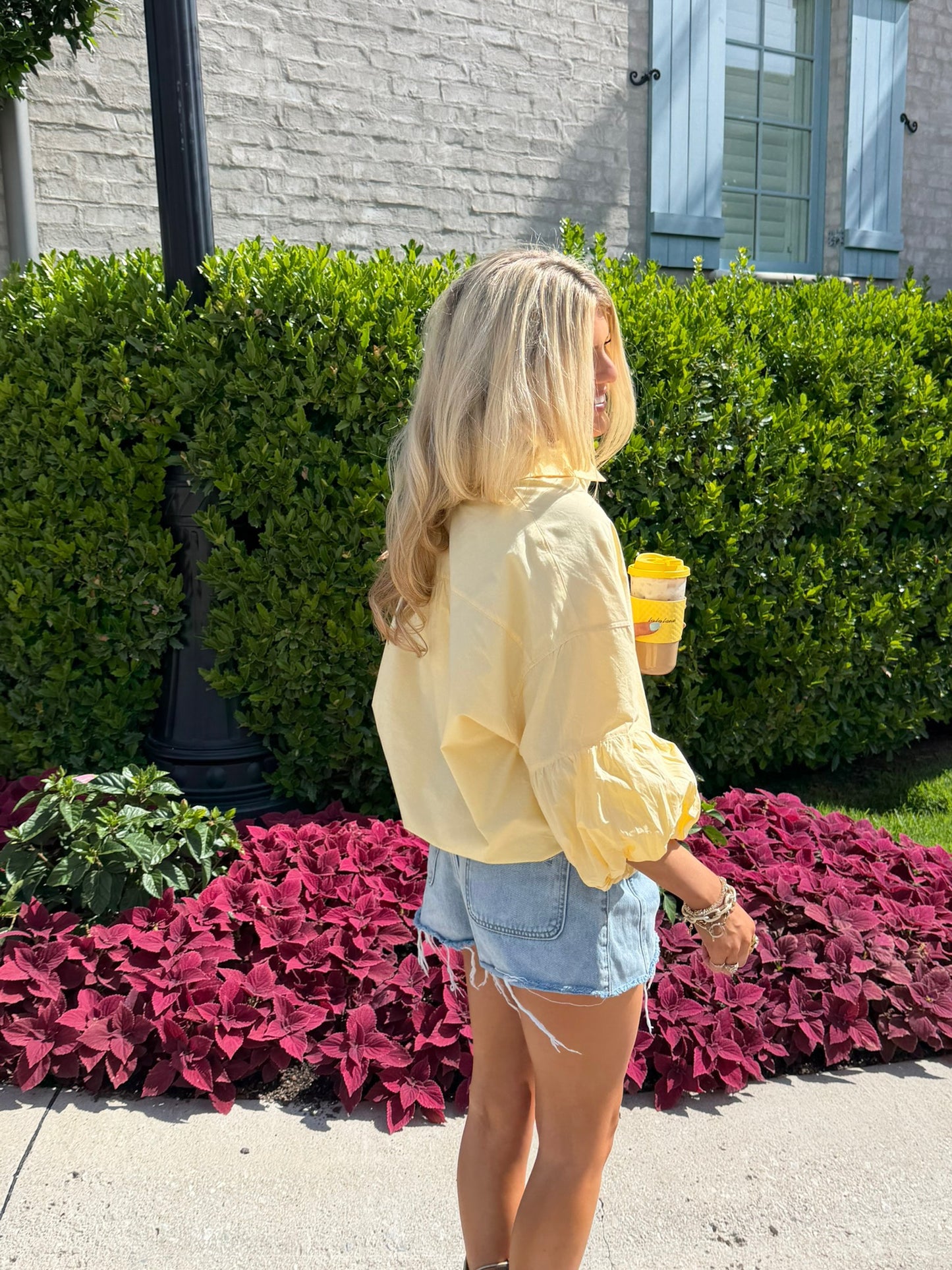 Cloud 9 Button Down - Butter Yellow