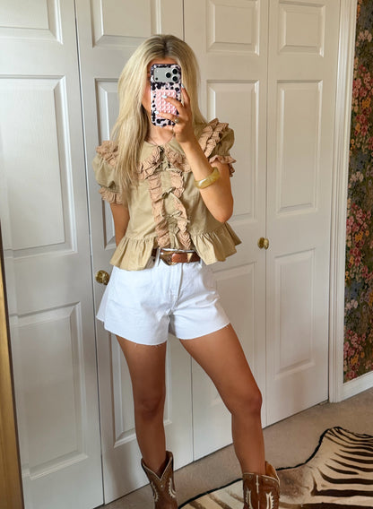 Everyday White Denim Shorts