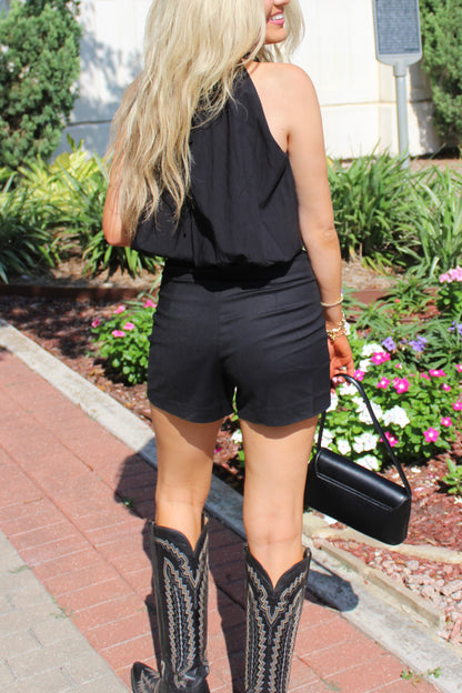 Black Tailored Shorts