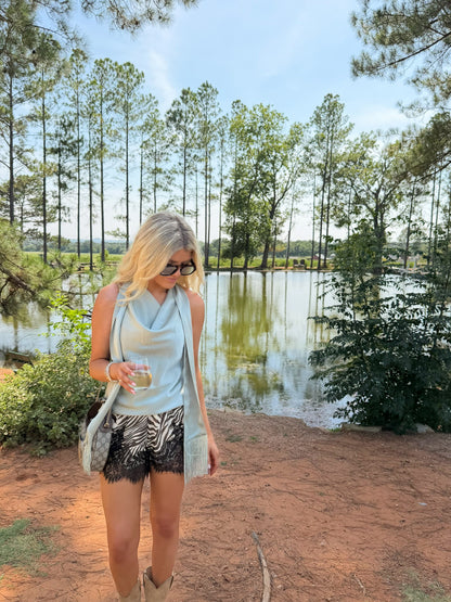 Collins Fringe Scarf Top