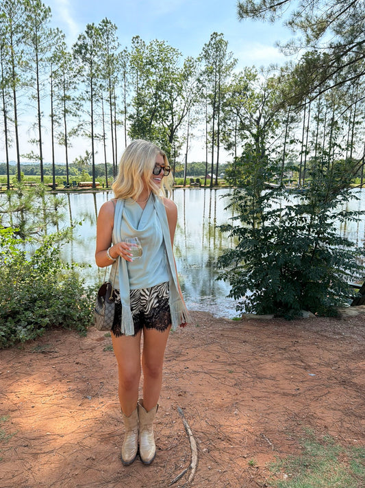 Collins Fringe Scarf Top