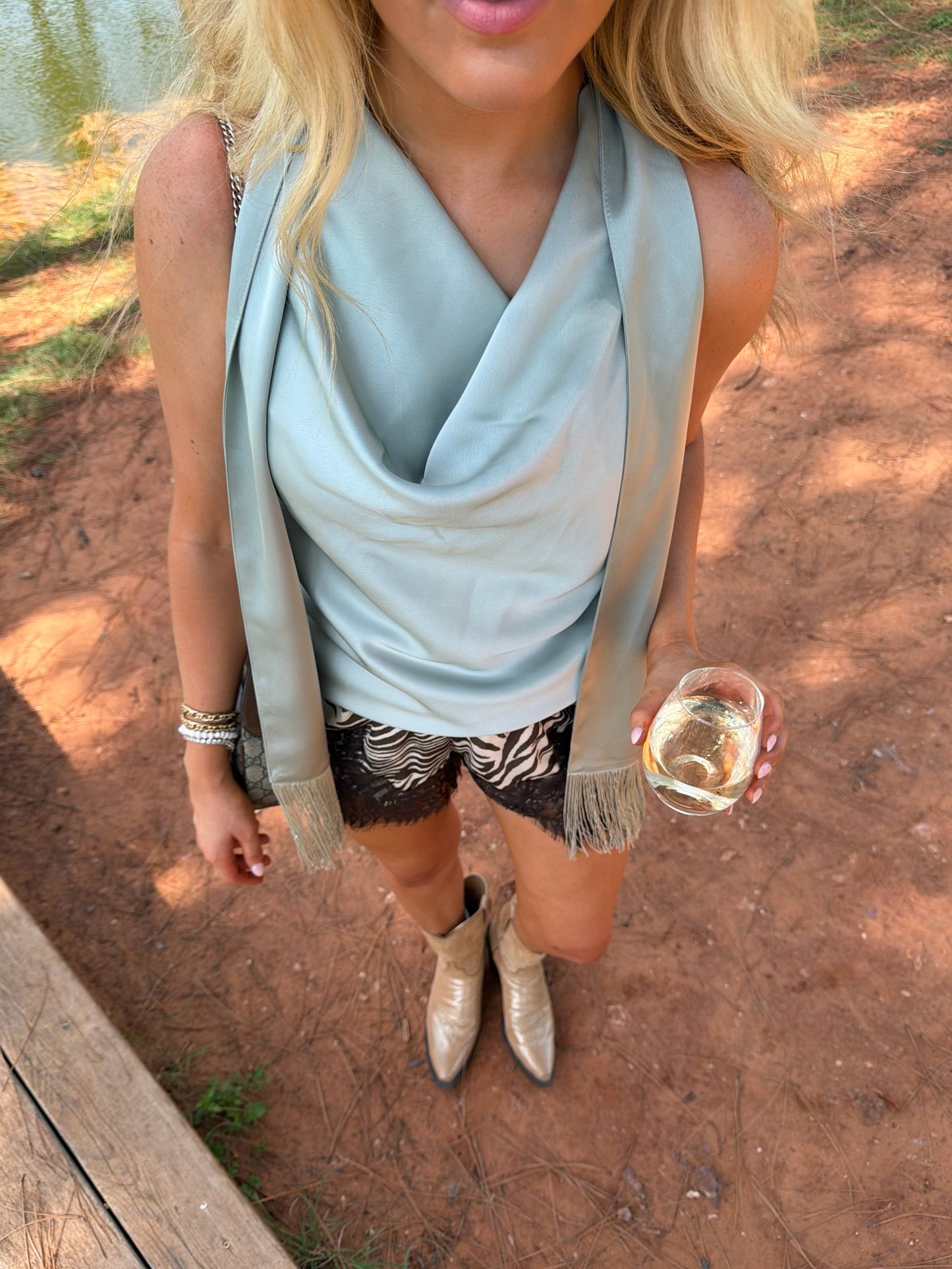 Collins Fringe Scarf Top