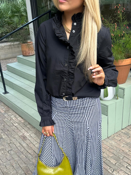 Wren Ruffled Button Down