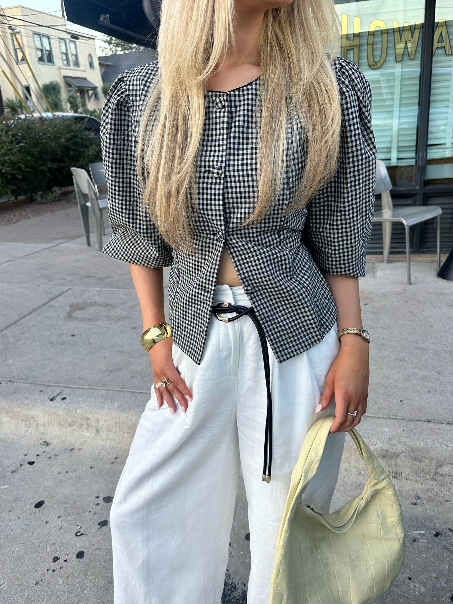 Michelle Checkered Top