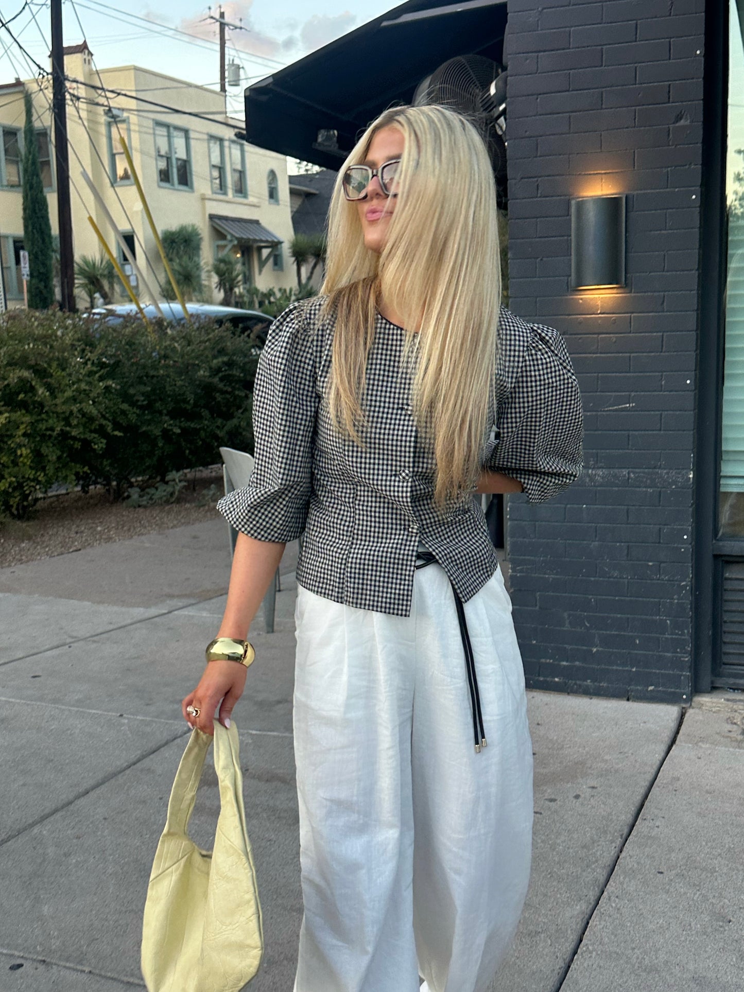 Michelle Checkered Top