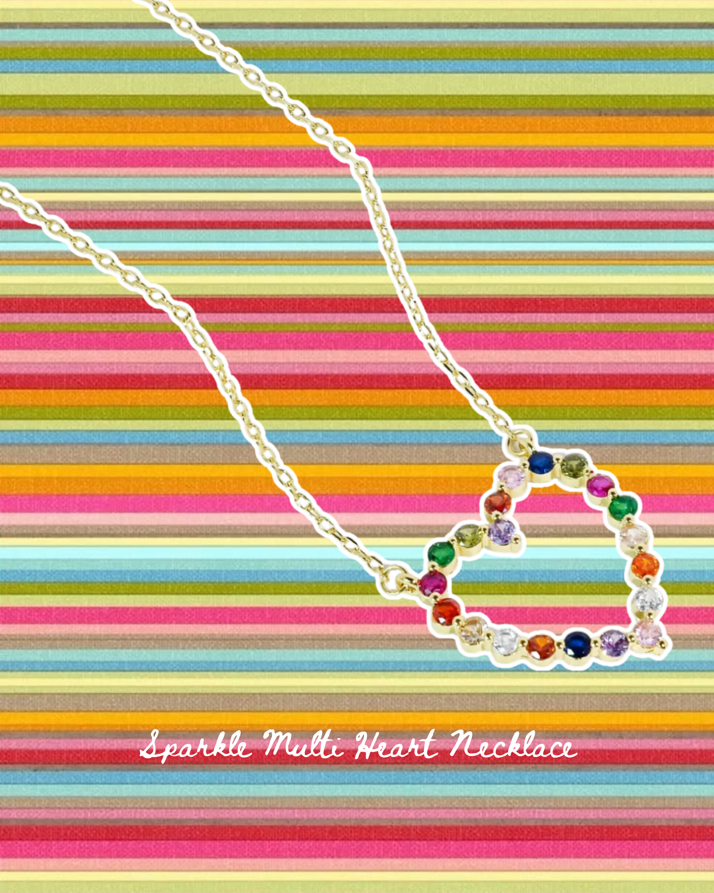 Sparkle Multi Heart Necklace