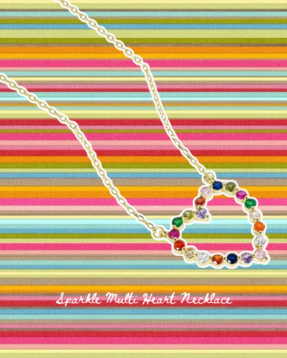 Sparkle Multi Heart Necklace