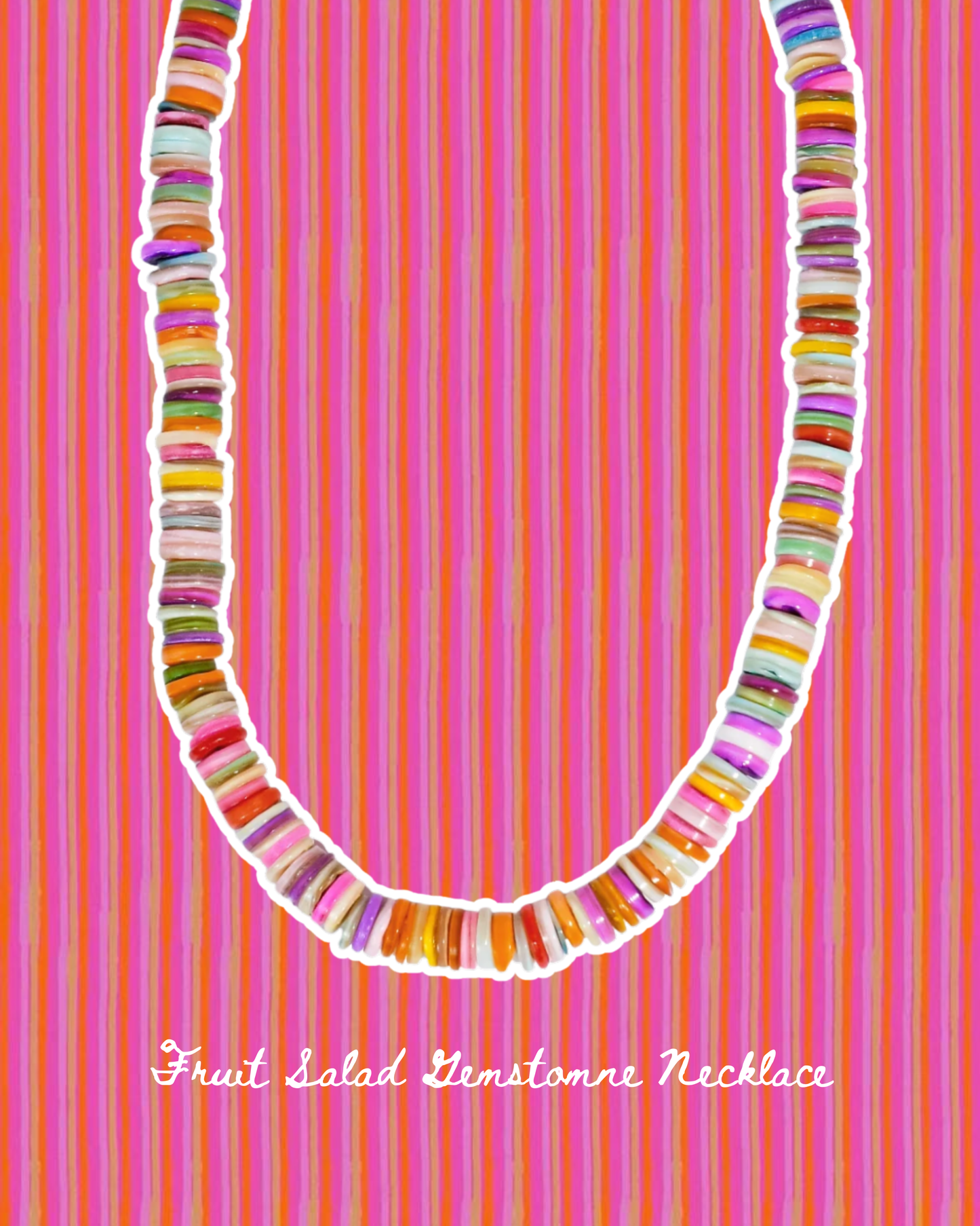 Fruit Salad Gemstone Necklace