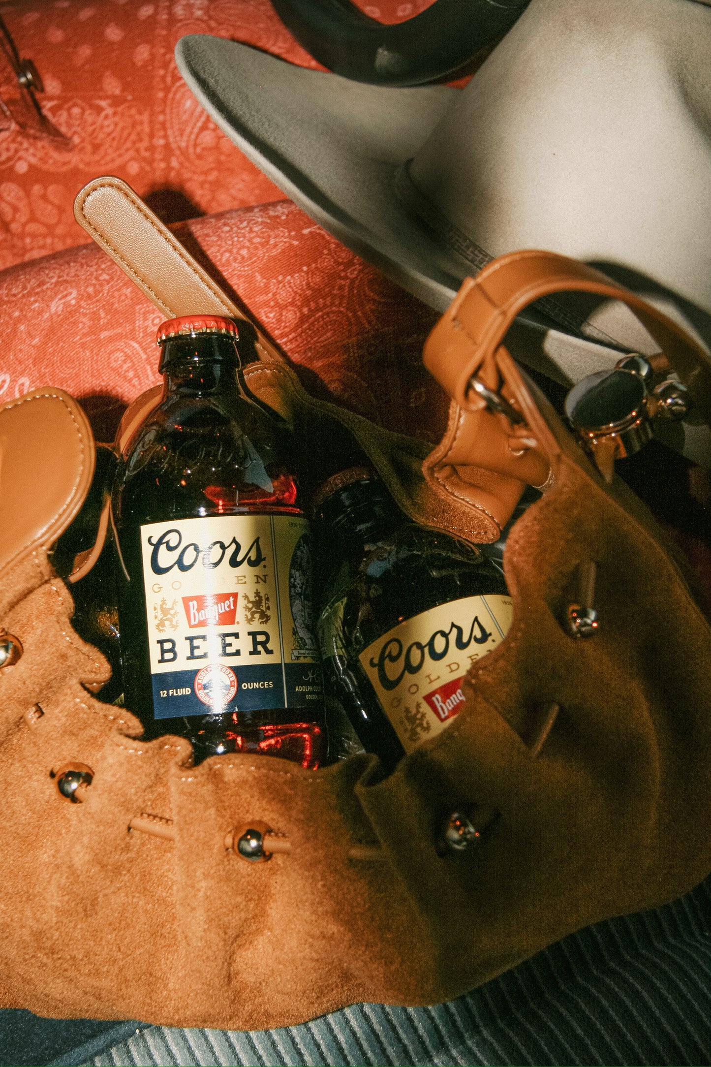 Dakota Suede Purse - Tan