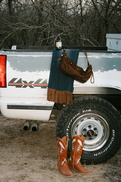 Dakota Suede Purse - Chocolate