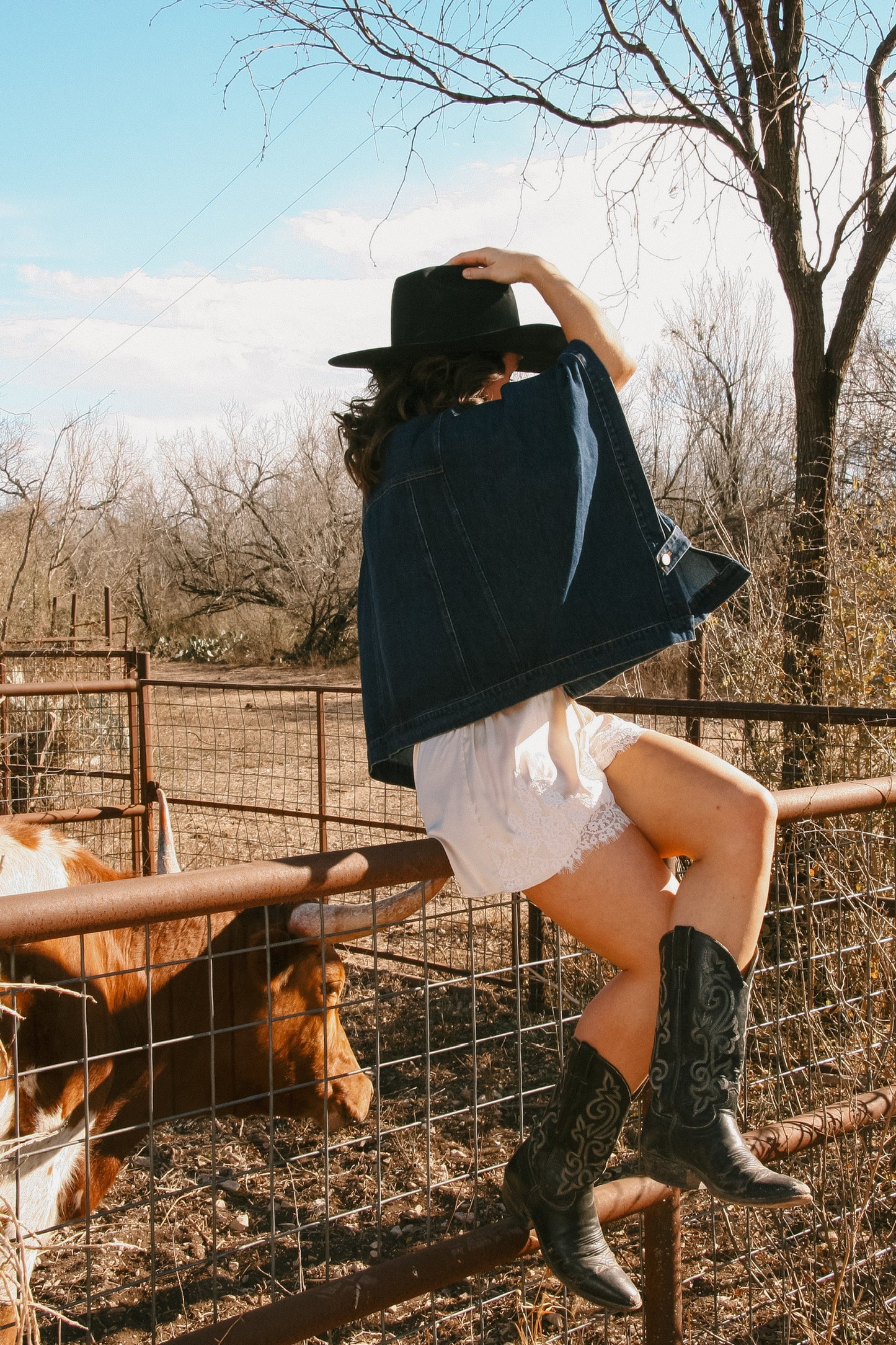 Stacey Cape Denim Jacket