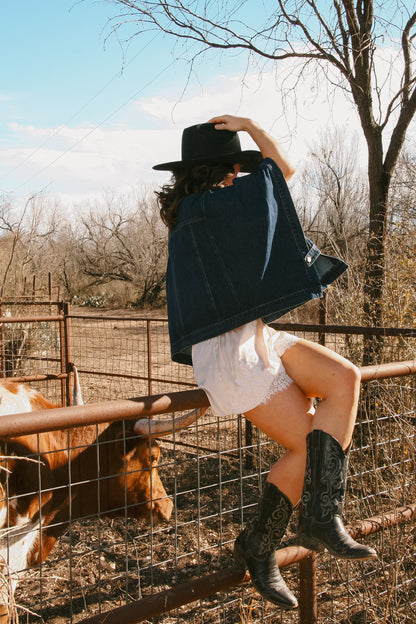 Stacey Cape Denim Jacket