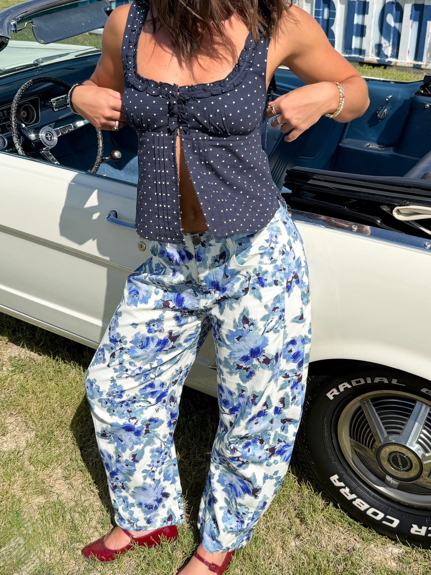 Vintage Floral Jeans
