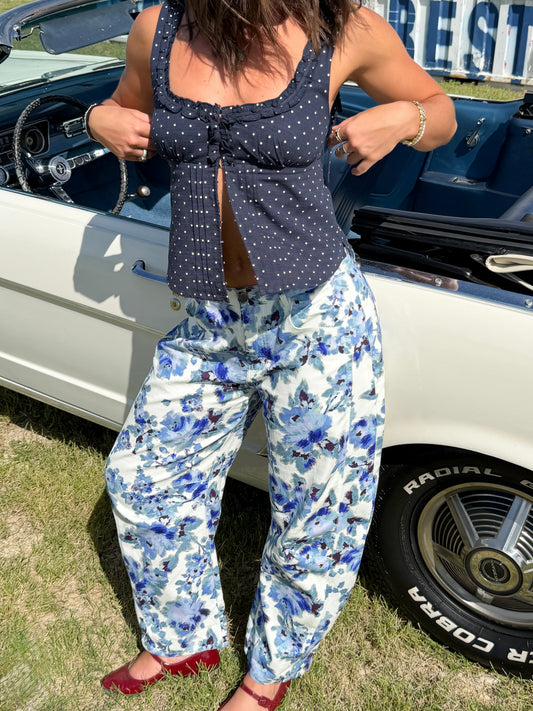 Vintage Floral Jeans
