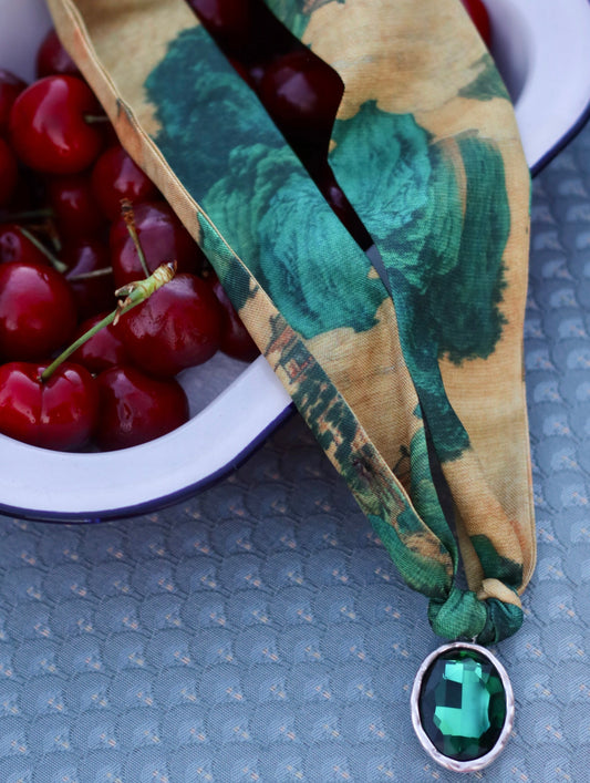 Evergreen Scarf Necklace