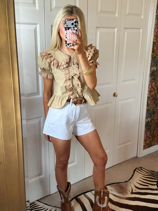 Everyday White Denim Shorts