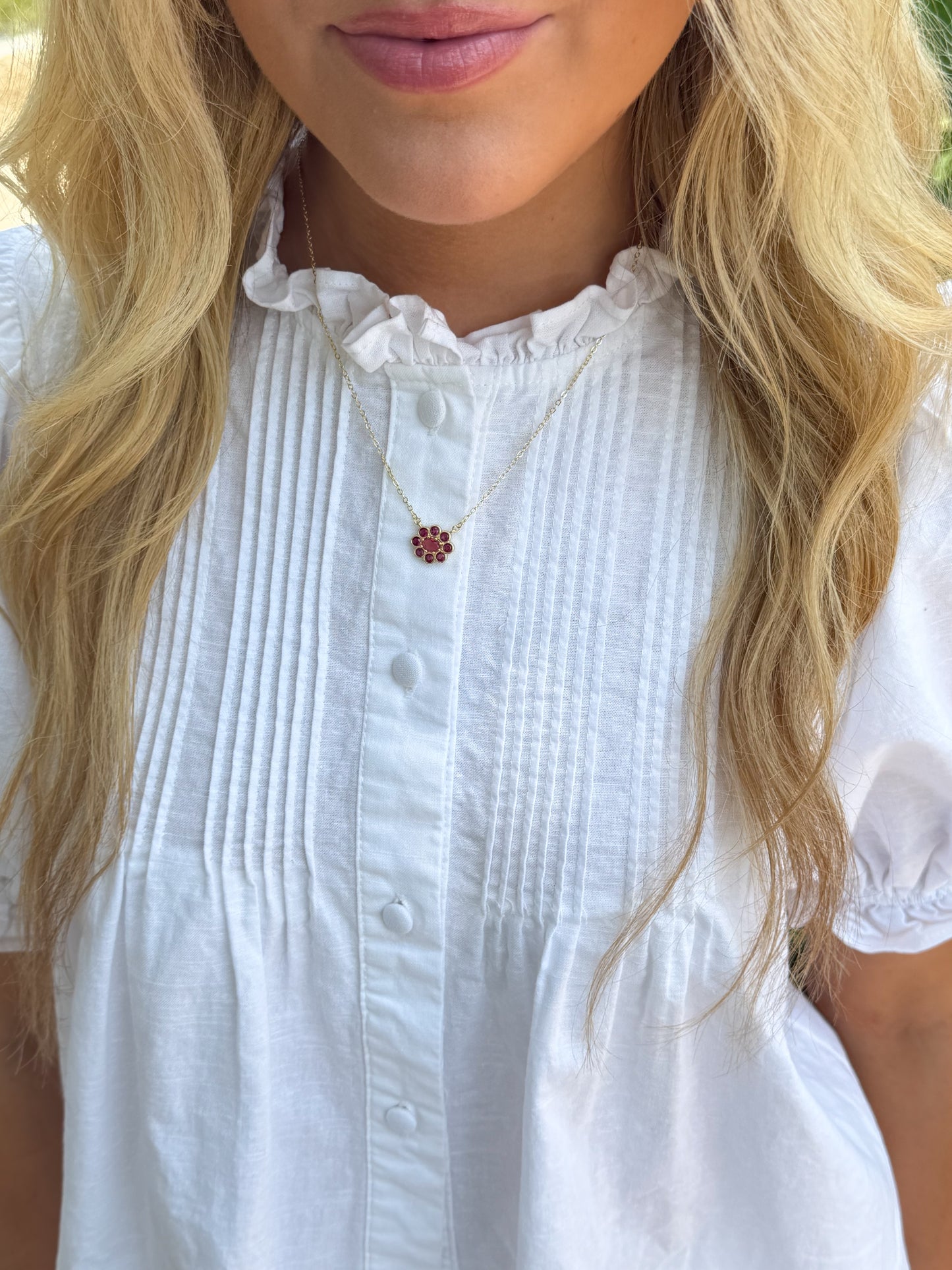 Hydrangea Pink Necklace