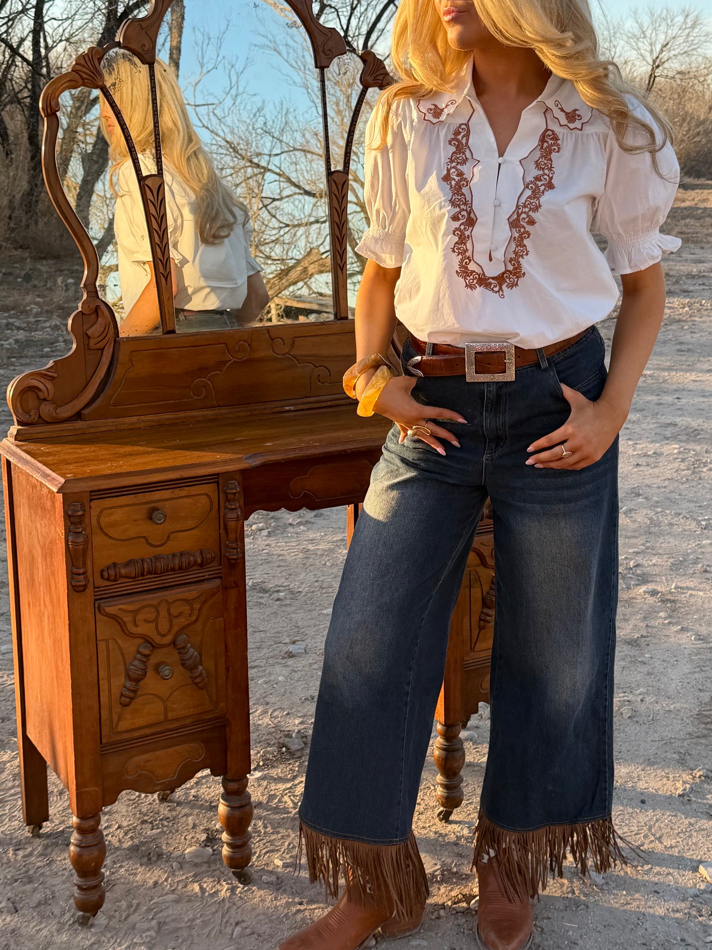 Lady May Embroidered Top