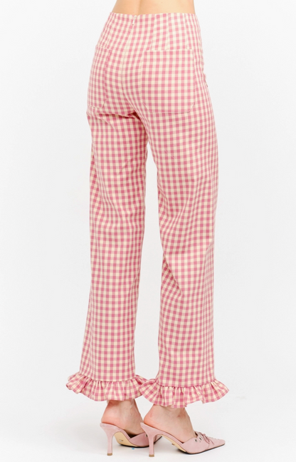 Rose Gingham Pants