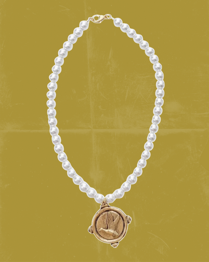 Mallard Pendant Necklace - Pearl