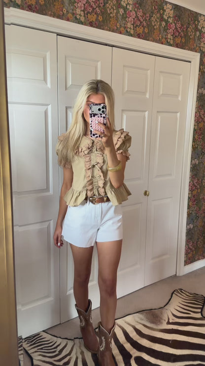 Everyday White Denim Shorts